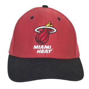 Vintage NBA‎ Miami Heat LOGO Spellout Snapback Hat 90s Adidas Free Shipping